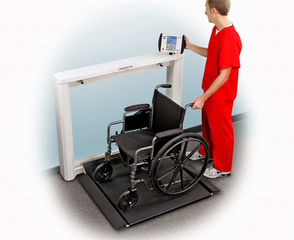Detecto Scale's New 7550 Wall-Mount Fold-Up Wheelchair Scale