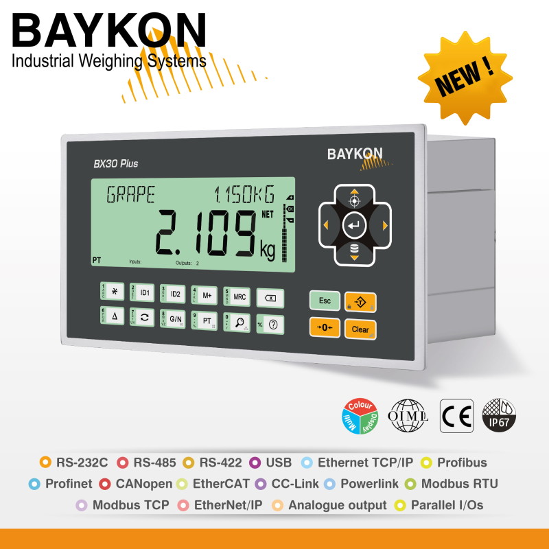 BAYKON’S New Advanced Weighing Indicator for Process Control & Force Measurement