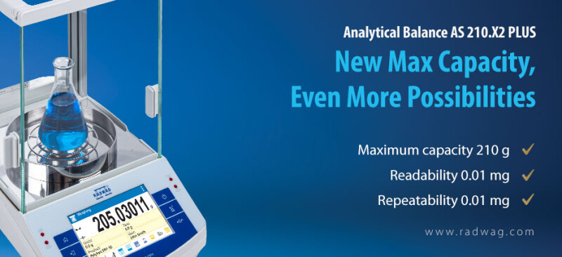 Radwag AS 210.X2 PLUS Analytical Balance - New Max Capacity, Even More Possibilities