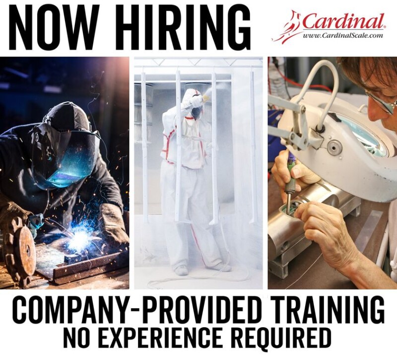 Job Offer By Cardinal Scale - Electronics Wiring / Entry Level Assembly