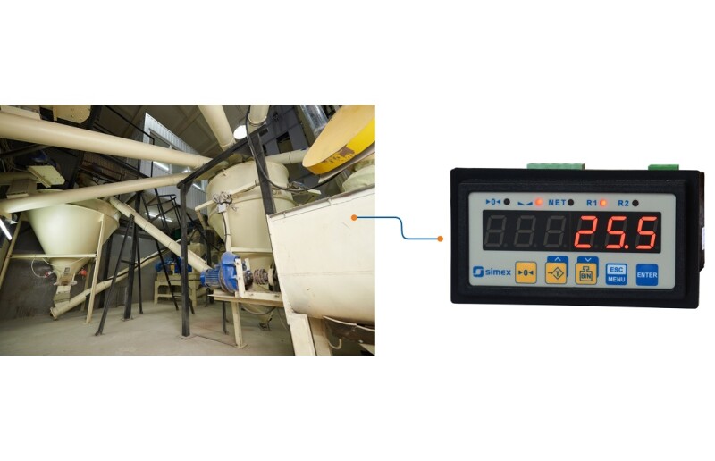 Simex Weighing Instruments in an Automatic Feed Mixing Plant
