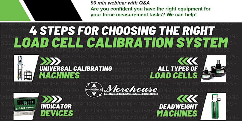 Morehouse Instrument Company, Inc. Webinar: 4 Steps for Choosing the Right Load Cell Calibration System