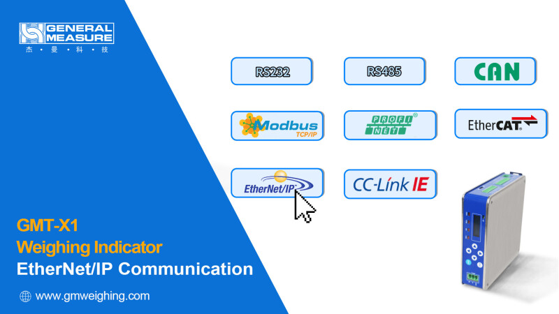Weighing Indicator General Measure GMT-X1 Communication with an Omron PLC via EtherNet/IP